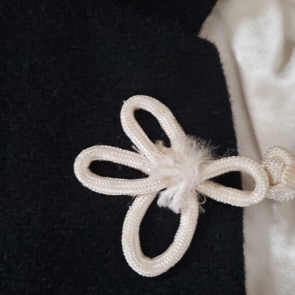 Vintage 60's Cropped Mandarin Style Collar Bolero Jacket Size Medium - Picture 11 of 16